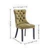 FURNIinspire Dining Chairs Dining Room Chair Kitchen Chairs Set Of 2, Modern Velvet Upholstered Dining Chair, Olive Green, 24.4"*19.7"*37.5" - 3 of 4