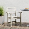 WestinTrends Ashore Outdoor HDPE Patio Classic Dining Arm Chair, White - 2 of 4
