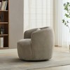 34.25'' Corduroy 360° Swivel Barrel Accent Chair with Pillow, Recessed Arms and Durable Metal Base - 4 of 4