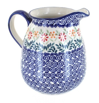 Blue Rose Polish Pottery Garden Bouquet Pitcher : Target