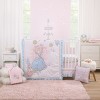 NoJo Disney Sweet Princess Pink and Light Blue Enchanted Carriage Super Soft Baby Blanket - 4 of 4