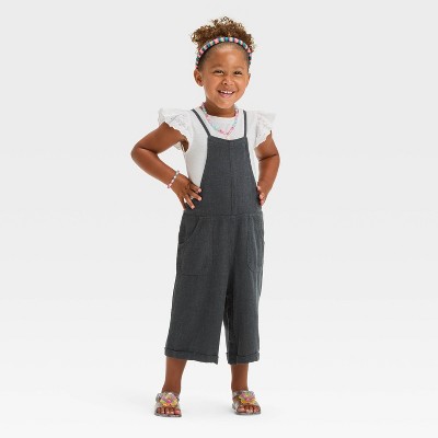 リトル・シムズ　カラービニール Cat & Jack - Brandclub - Toddler Girls' Solid Jumpsuit - Cat