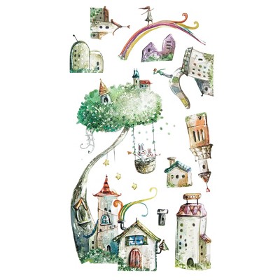 Slickblue Majestic Towers Wall Decals – Bring Monumental Designs to Your Home Decor 13x23.5 inch