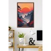 Trends International Andreas Magnusson - Sunset In The Mountains Framed Wall Poster Prints Mahogany Framed Version 22.375" x 34" - 2 of 4
