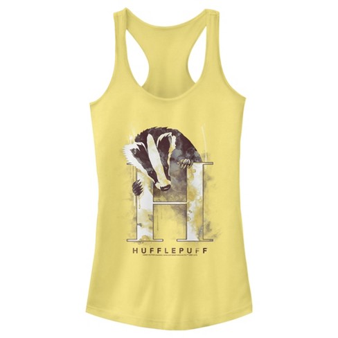 Junior's Potter Hufflepuff Watercolor Racerback Tank Top : Target