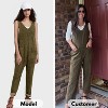 EXLURA Womens High Roller Denim Bib Jumpsuits Casual Loose Overalls Baggy Jeans Romper with Pockets Outfits - 3 of 4