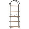 Jojoka Arched Bookshelf 5 Tier Tall Bookcase Modern Standing Bookshelves Metal Storage Rack Shelf - 2 of 4