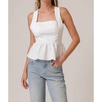 Women's Essie Peplum Top - line and dot