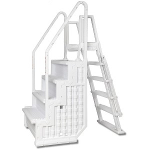 Poolzilla Step for 48’’ to 54’’ in. Above Ground Pools with Flip-up Outside Ladder - 1 of 4