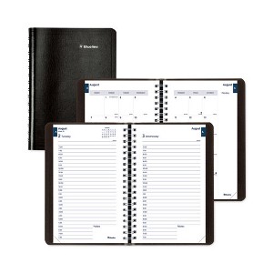 Academic Daily/Monthly Planner, 8 x 5, Black Cover, 12-Month (Aug to July): 2024 to 2025 - 1 of 4