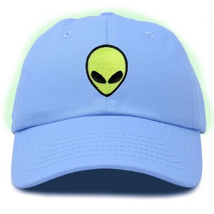 Dalix Alien Embroidered UFO Dad Hat Cotton Baseball Cap Adjustable Mens - 1 of 4