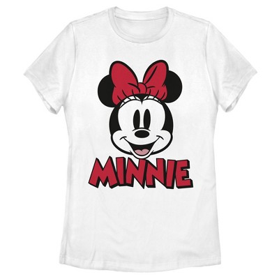 Women's Mickey & Friends Retro Minnie Mouse Big Face T-Shirt
