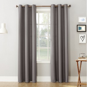 No. 918 Semi-Sheer Montego Casual Textured Grommet Curtain Panel - 1 of 3