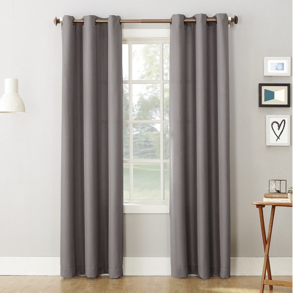 Photos - Curtains & Drapes 48"x84" No. 918 Semi-Sheer Montego Casual Textured Grommet Curtain Panel N