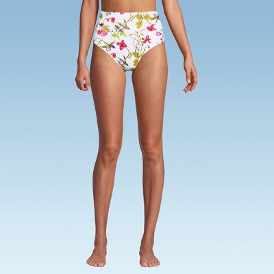 Lands' End Women's Chlorine Resistant Pinchless High Waisted Bikini Bottoms