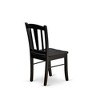 East West Furniture,East West Dublin Chair with Wood Seat in Black Finish - Set of 2 - 4 of 4