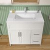Bath Vanity Cabinet without Top 36 in. W x 21.5 in. D x 33.5 in. H White Bathroom Vanity with Brushed Nickel Handle - 2 of 4