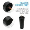 Aoibox 4Pcs 8 Inch Round Tapered Plastic Sofa Legs with M8 Bolts for Furniture Replacement Mid Century Style Black - 3 of 4