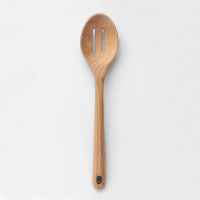 slotted wooden spatula