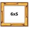 PosterPalooza | 6x5 Thin Bamboo Picture Frame, UV Acrylic, 2 Finishes - Gold and Brown - 2 of 4