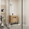 Freestanding Bathroom Vanity with Ceramic Sink, Dual-Purpose Wall-Mounted/Floor-Standing Design, Adjustable Shelf - 4 of 4