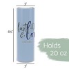 Elanze Designs Faith Hope Love Anchor Dusty Lavender 20 ounce Stainless Steel Travel Tumbler - 2 of 4