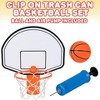 ArtCreativity Clip-On Trash Can Basketball Set with Ball and Pump - 3 of 4