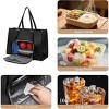 COZONY  Lunch Tote Bag,  PU Leather Laptop Work Bag with Insulated Leakproof Food Compartment, Stylish Lunch Box Tote for Office & Travel - 3 of 4