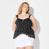 Women's Scoop Neck Chiffon Flutter Tank Top - Wild Fable™ - 2 of 4