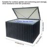 NicBex Metal Storage Box Store Outdoor Waterproof for Backyard Garden,Patio,Black - 3 of 4