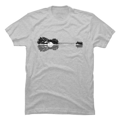 Men's Design By Humans Ukulele guitar island shape silhouette art By happycolours T-Shirt