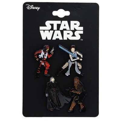 SalesOne LLC Star Wars: The Last Jedi Enamel Collector Pin 4-Pack: Poe, Rey, Chewbacca, Luke