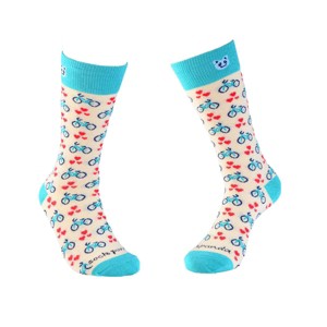 Bicycles & Hearts Patterned Socks from the Sock Panda (Women's Sizes, Adult Medium) - 1 of 4