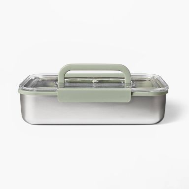 Large Stainless Steel Snacklebox Silver - Figmint™
