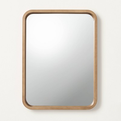 Photo 1 of Hearth  Hand with Magnolia - Rectangle Wood Framed Mirror Natural - 24 Inches (H) x 18 Inches (W) x 1.5 Inches (D) 