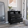 NicBex Double Drawer Dresser for Bedroom,Modern Style Drawers with Metal Handle,Dressers for Kids Room,Living Room,Entry and Hallway - image 2 of 4