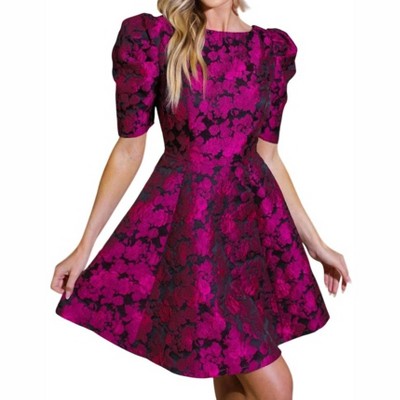 Women's TRUE LOVER WOVEN JACQUARD MINI DRESS - FLYING TOMATO