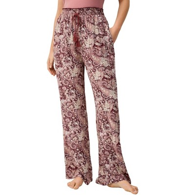 ellos Plus Size Wide-Leg Sleep Pant With Tassel Drawstring