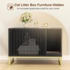Modern Cat Litter Box Enclosure Furniture with Scratch Pad, Cat Washroom House - 4 of 4
