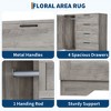 43.3'' H Armoire Wardrobe Closet with 4 Drawers and Hanging Rod,Multifunctional Wood 4 Drawers Dresser with Storage Closet, Clothing Storage Cabinets - 4 of 4