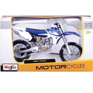 Yamaha YZ450F Blue and White 1/12 Diecast Motorcycle Model by Maisto - 1 of 4