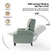 Set of 2 Elisabete Modern Wingback Genuine Leather Recliner with Vintage Nail Head Trim for Living Room and Bedroom  | ARTFUL LIVING DESIGN - 3 of 4