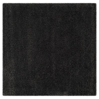 Dark Gray Solid Shag/Flokati Loomed Square Area Rug - (10'x10') - Safavieh