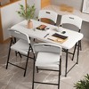 Decksplore 4ft and 6ft Height-Adjustable Folding Table White Portable Multi-Use Foldable Table - 3 of 4