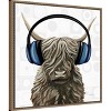 Amanti Art Music Cow Blue Crop by Yvette St. Amant Framed Canvas Wall Art - 3 of 4