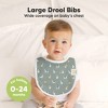 KeaBabies 8pk Organic Baby Bibs for Boy, Baby Drool Bib for Toddler Boys, Girls, Newborn Baby Teething Bibs - 2 of 4