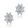 Guili Sterling Silver Rhodium Plated Clear Round Cubic Zirconia Halo Stud Earrings, a Dazzling and Sophisticated Accent for a Classic Look - 3 of 3