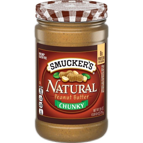 Smucker's Natural Crunchy Stir Peanut Butter - 26oz : Target