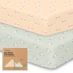 KeaBabies 2pk Isla Fitted Crib Sheets for Boys, Girls, Baby Crib Sheet, Fits Standard Nursery Crib Mattresses - 1 of 4