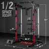 ER KANG Power Cage, 2000LB Squat Rack, Dual Pulley Cable Crossover System, Multi-function Free Weight Home Gym Workout Machine with Attachments - 4 of 4